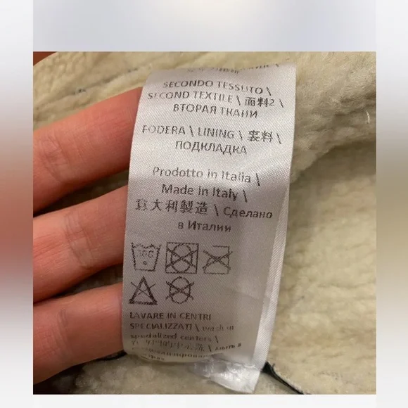 Luxurious GIL SANTUCCI studs faux shearling jacket M ptp 18.5 - Picture 7 of 10